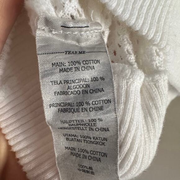 Uniquely Lorna Jane 89 Knit White and Black Open Knit Jersey Sweater Size Small - Picture 3 of 5